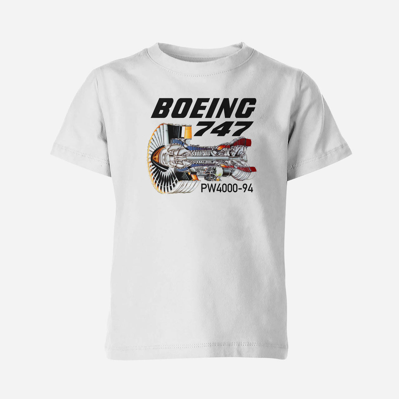 Boeing 747 & PW4000-94 Engine Designed Children T-Shirts