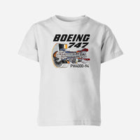 Thumbnail for Boeing 747 & PW4000-94 Engine Designed Children T-Shirts