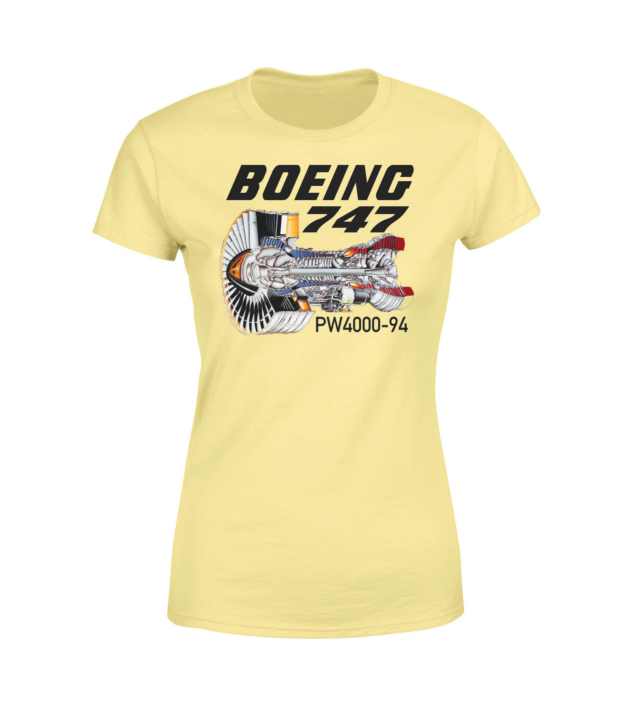 Boeing 747 & PW4000-94 Engine Designed Women T-Shirts