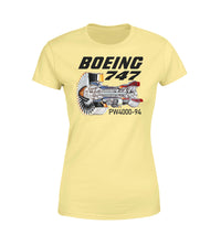 Thumbnail for Boeing 747 & PW4000-94 Engine Designed Women T-Shirts