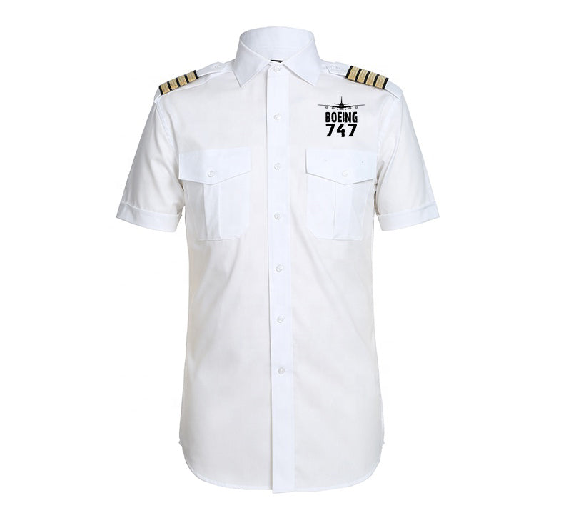 Boeing 747 & Plane Designed Pilot Shirts