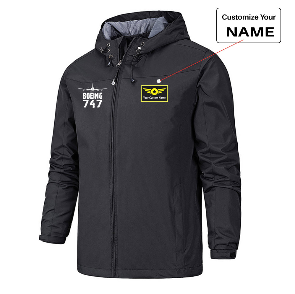 Boeing 747 & Plane Designed Rain Jackets & Windbreakers