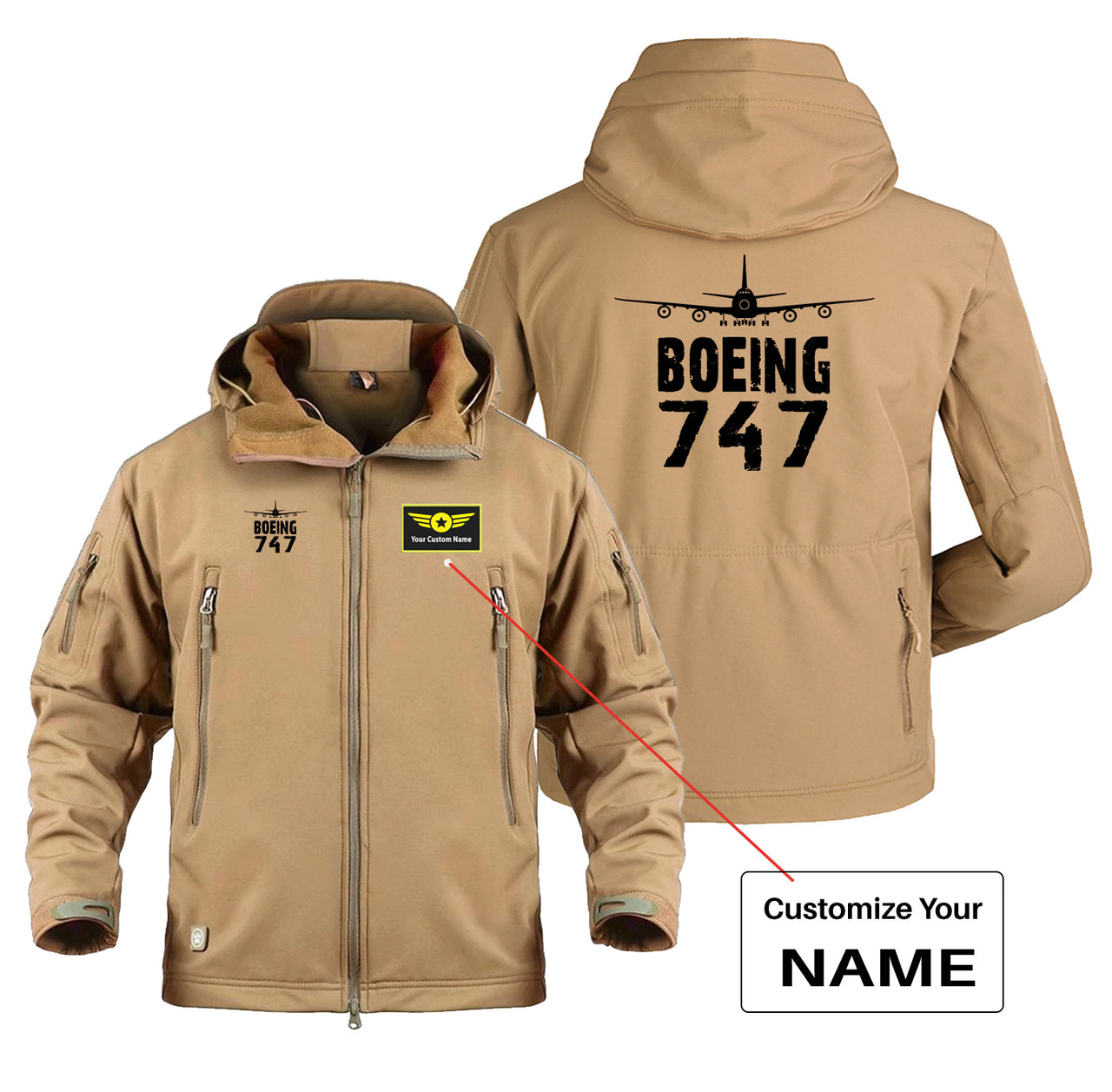 Boeing 747 & Plane Designed Military Jackets (Customizable)