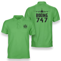 Thumbnail for Boeing 747 & Plane Designed Double Side Polo T-Shirts