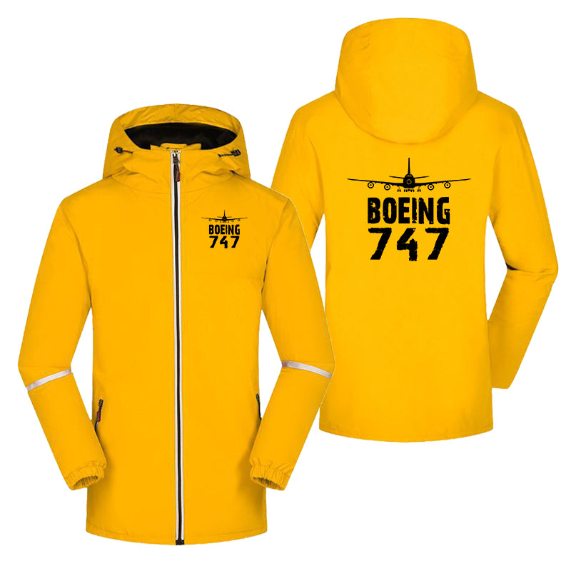 Boeing 747 & Plane Designed Rain Coats & Jackets