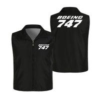 Thumbnail for Boeing 747 & Text Designed Thin Style Vests