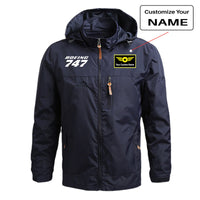 Thumbnail for Boeing 747 & Text Designed Thin Stylish Jackets