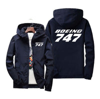 Thumbnail for Boeing 747 & Text Designed Windbreaker Jackets