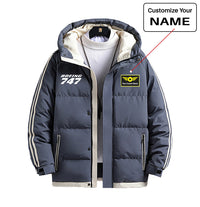 Thumbnail for Boeing 747 & Text Designed Thick Fashion Jackets