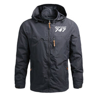 Thumbnail for Boeing 747 & Text Designed Thin Stylish Jackets