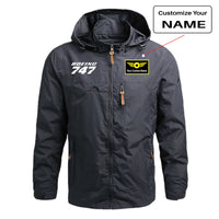 Thumbnail for Boeing 747 & Text Designed Thin Stylish Jackets