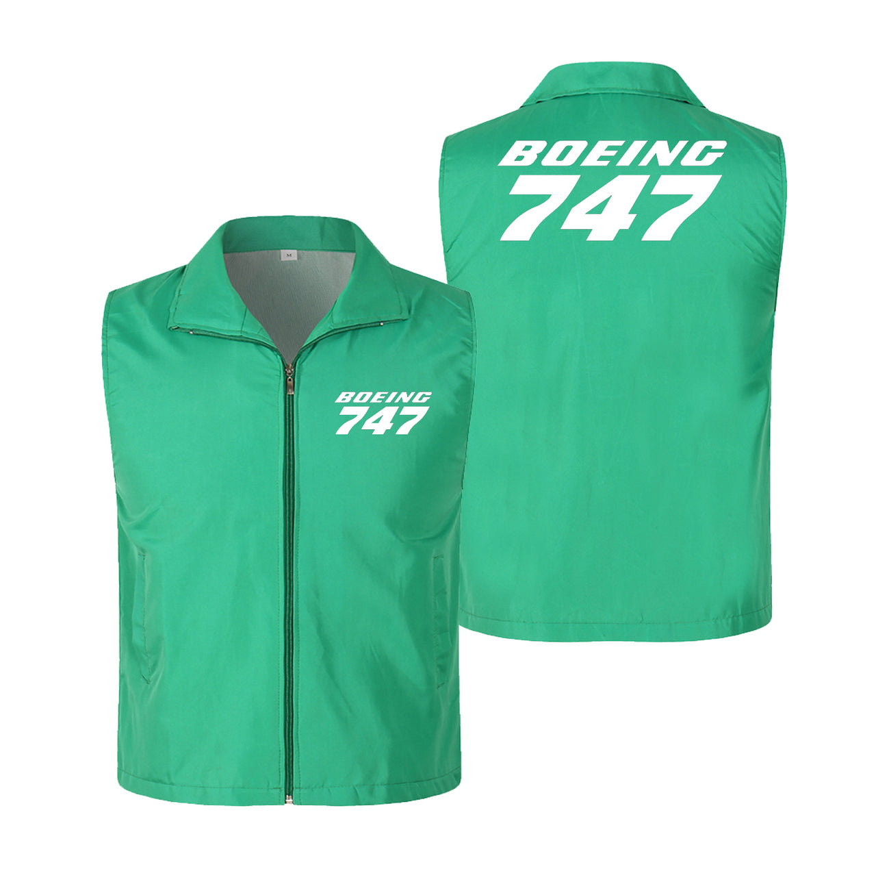 Boeing 747 & Text Designed Thin Style Vests