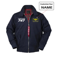 Thumbnail for Boeing 747 & Text Designed Vintage Style Jackets