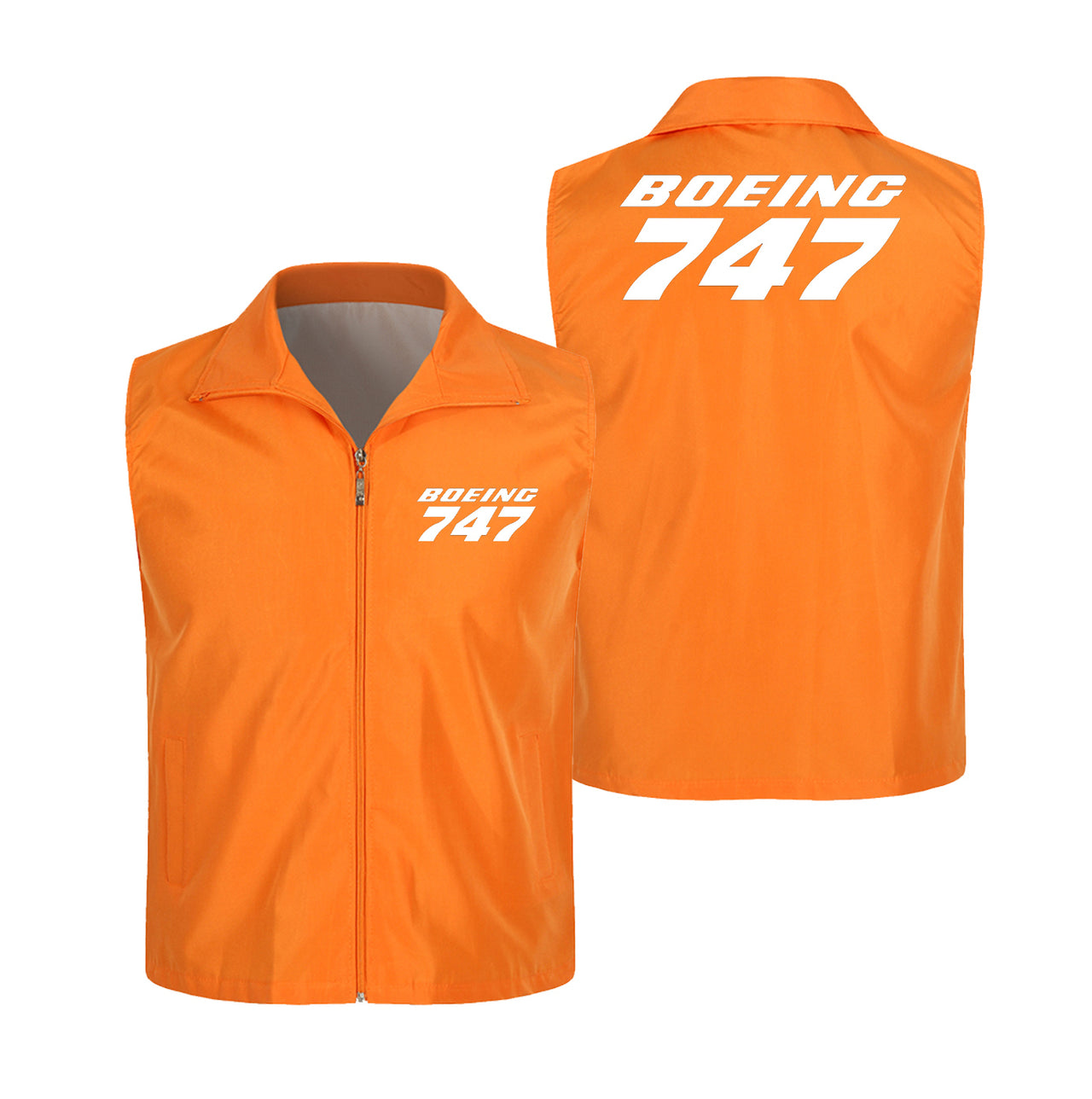 Boeing 747 & Text Designed Thin Style Vests