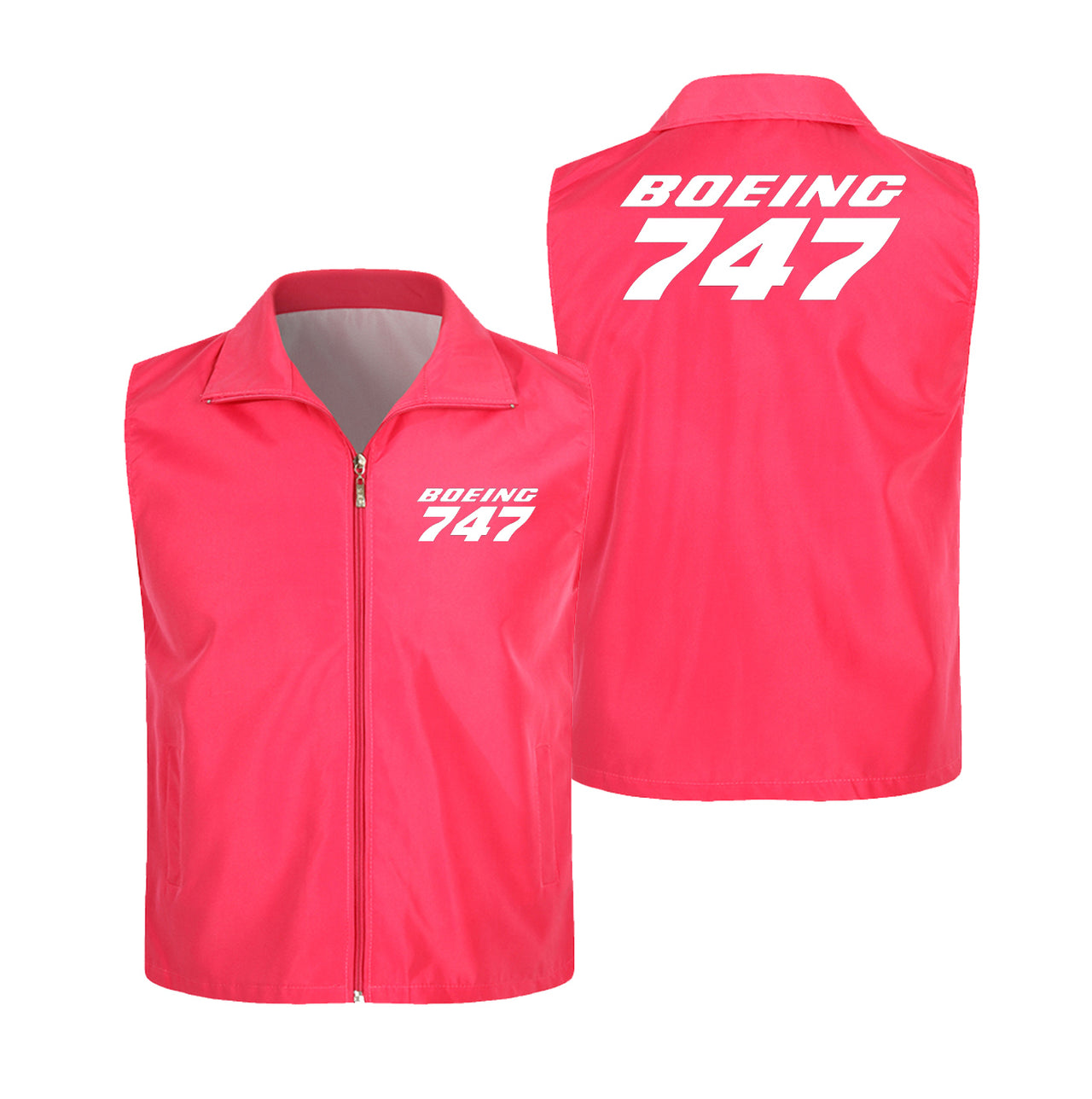 Boeing 747 & Text Designed Thin Style Vests