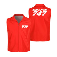 Thumbnail for Boeing 747 & Text Designed Thin Style Vests