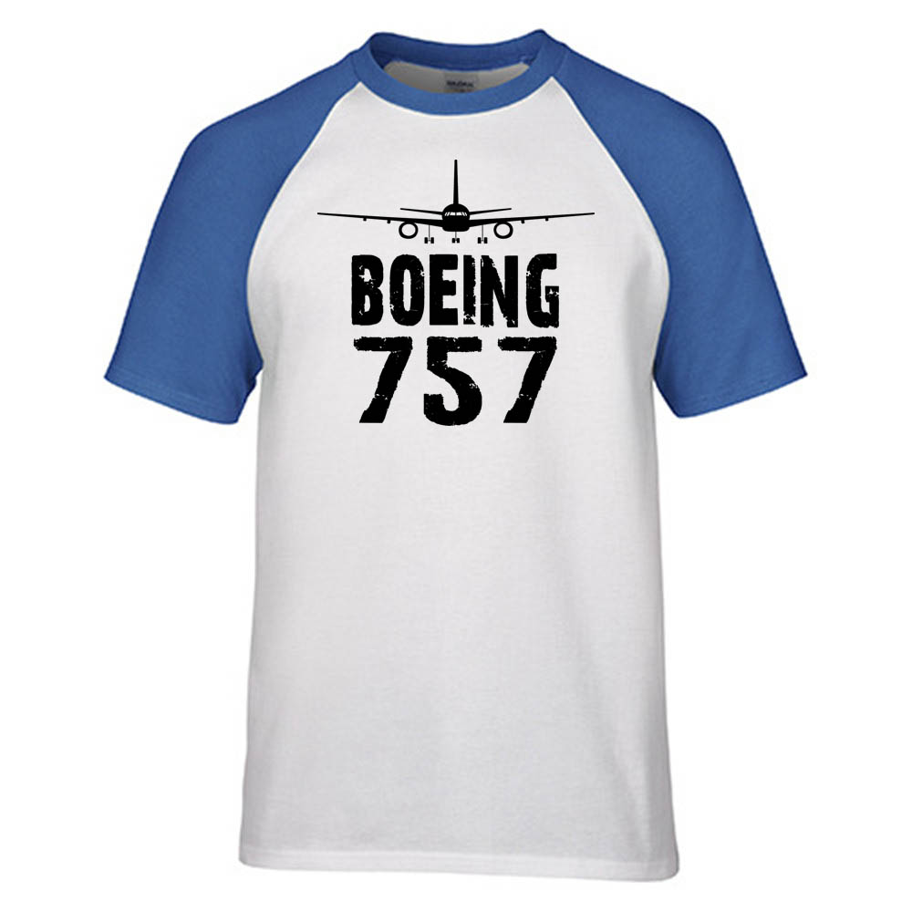 Boeing 757 & Plane Designed Raglan T-Shirts