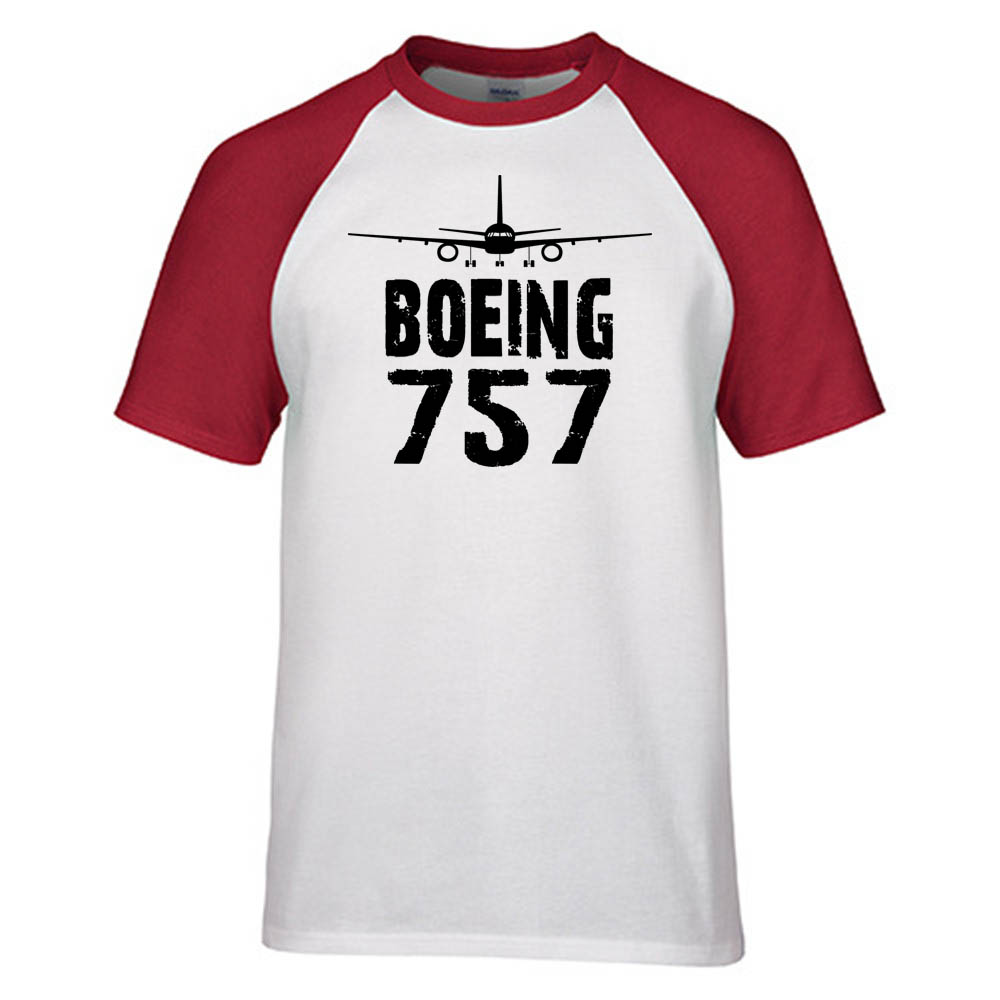 Boeing 757 & Plane Designed Raglan T-Shirts