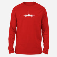 Thumbnail for Boeing 757 Silhouette Designed Long-Sleeve T-Shirts