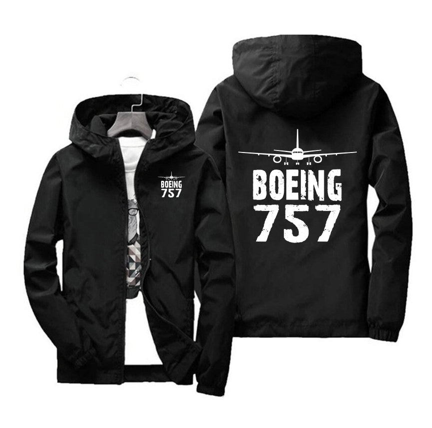 Boeing 757 & Plane Designed Windbreaker Jackets