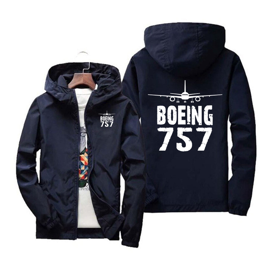 Boeing 757 & Plane Designed Windbreaker Jackets