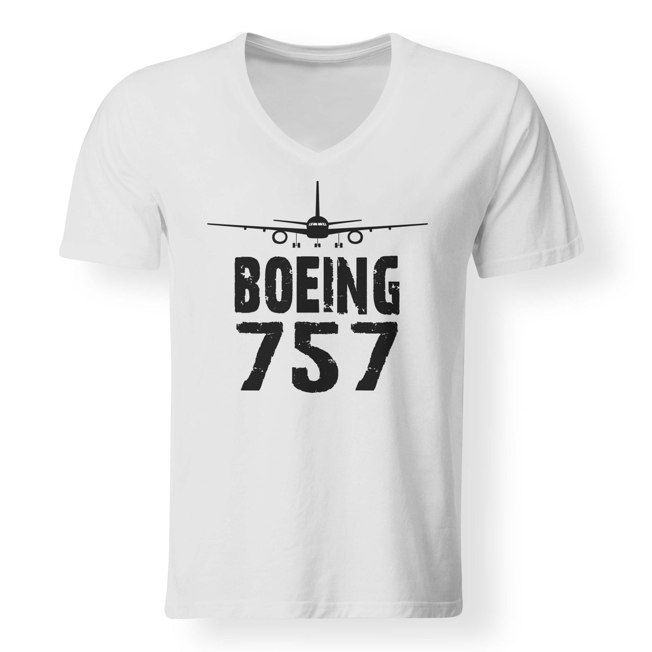 Boeing 757 & Plane Designed V-Neck T-Shirts