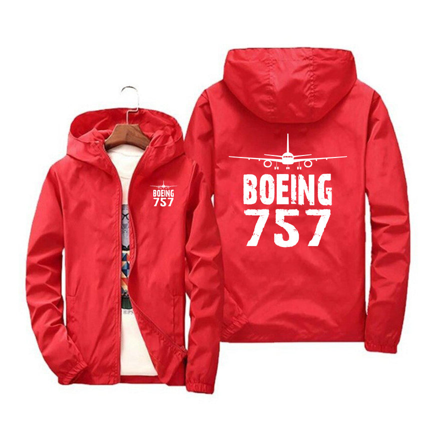 Boeing 757 & Plane Designed Windbreaker Jackets