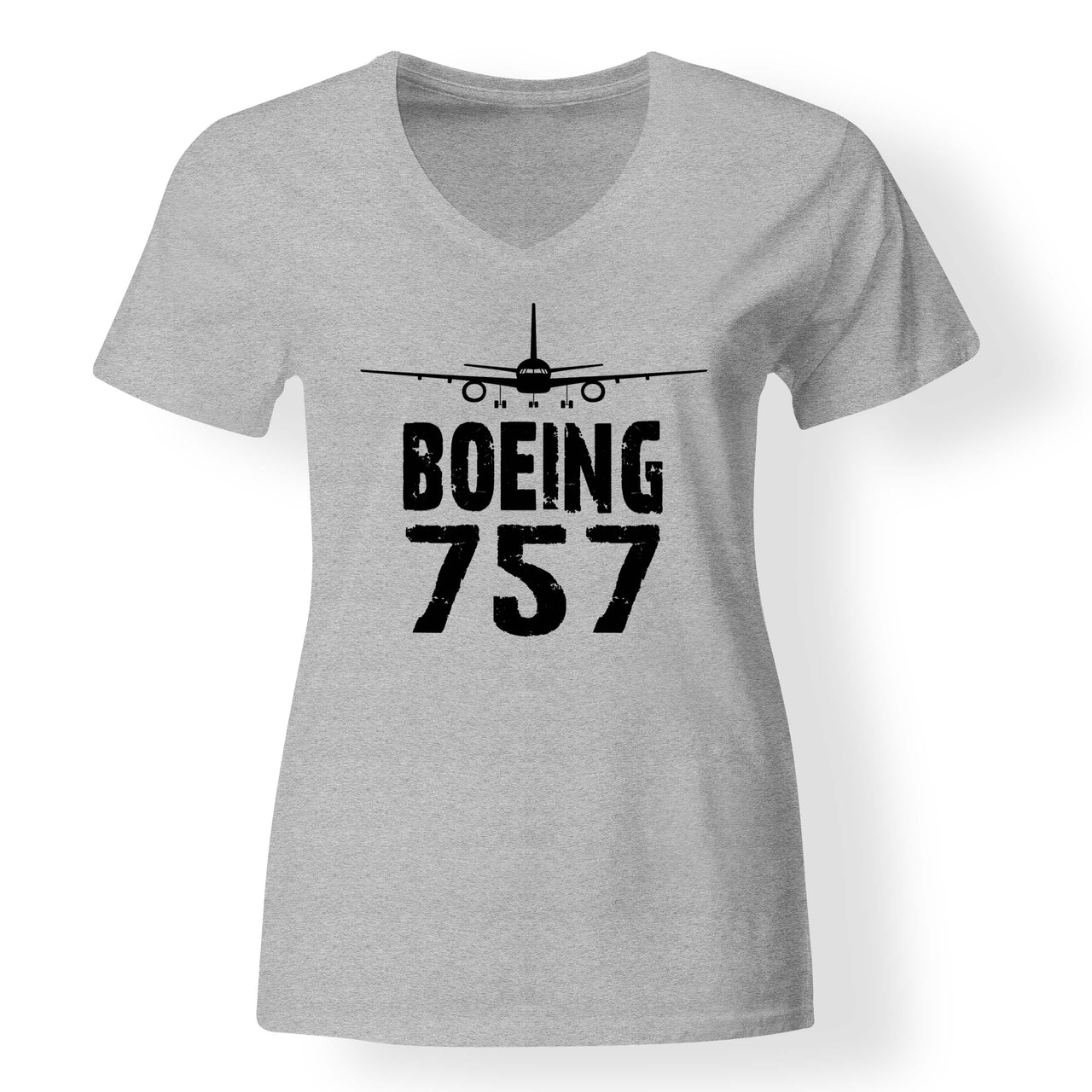 Boeing 757 & Plane Designed V-Neck T-Shirts