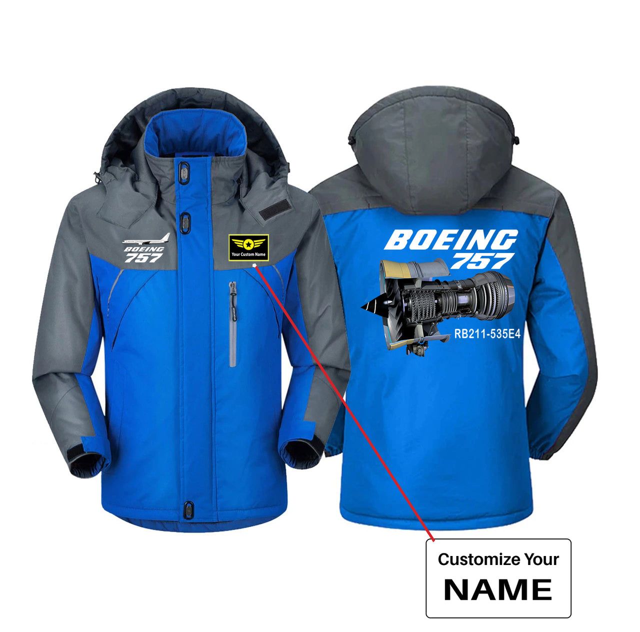 Boeing 757 & Rolls Royce Engine (RB211) Designed Thick Winter Jackets