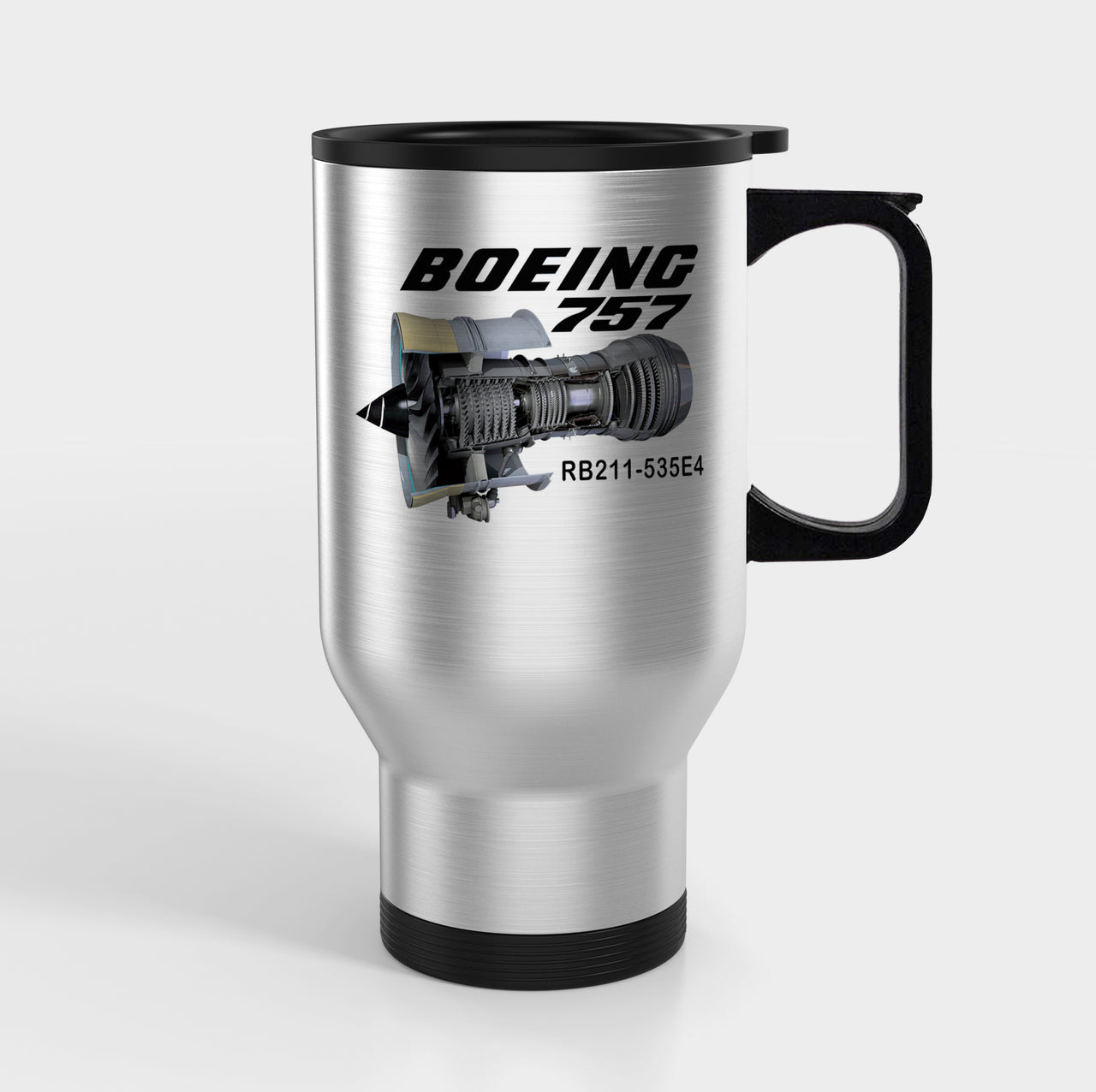 Boeing 757 & Rolls Royce Engine (RB211) Designed Travel Mugs (With Holder)