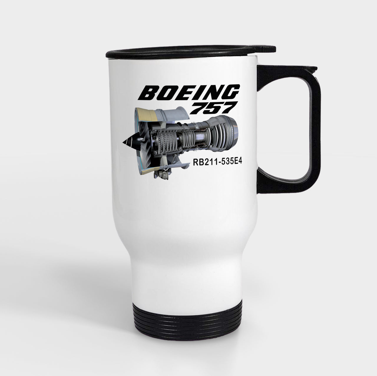 Boeing 757 & Rolls Royce Engine (RB211) Designed Travel Mugs (With Holder)