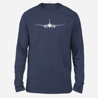 Thumbnail for Boeing 767 Silhouette Designed Long-Sleeve T-Shirts