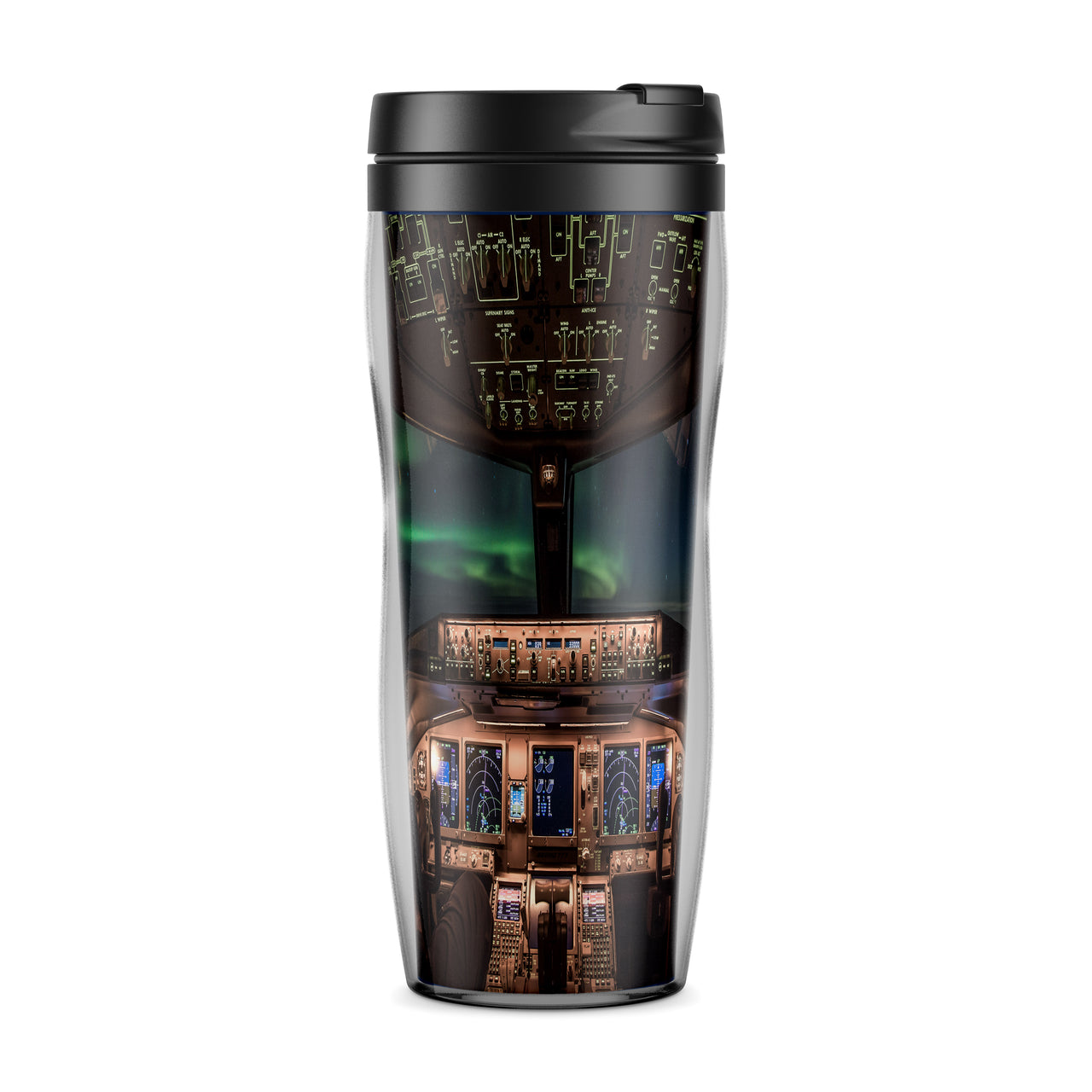 Boeing 777 Cockpit Designed Travel Mugs