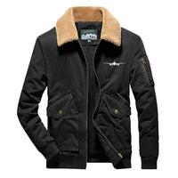 Thumbnail for Boeing 777 Silhouette Designed Thick Bomber Jackets