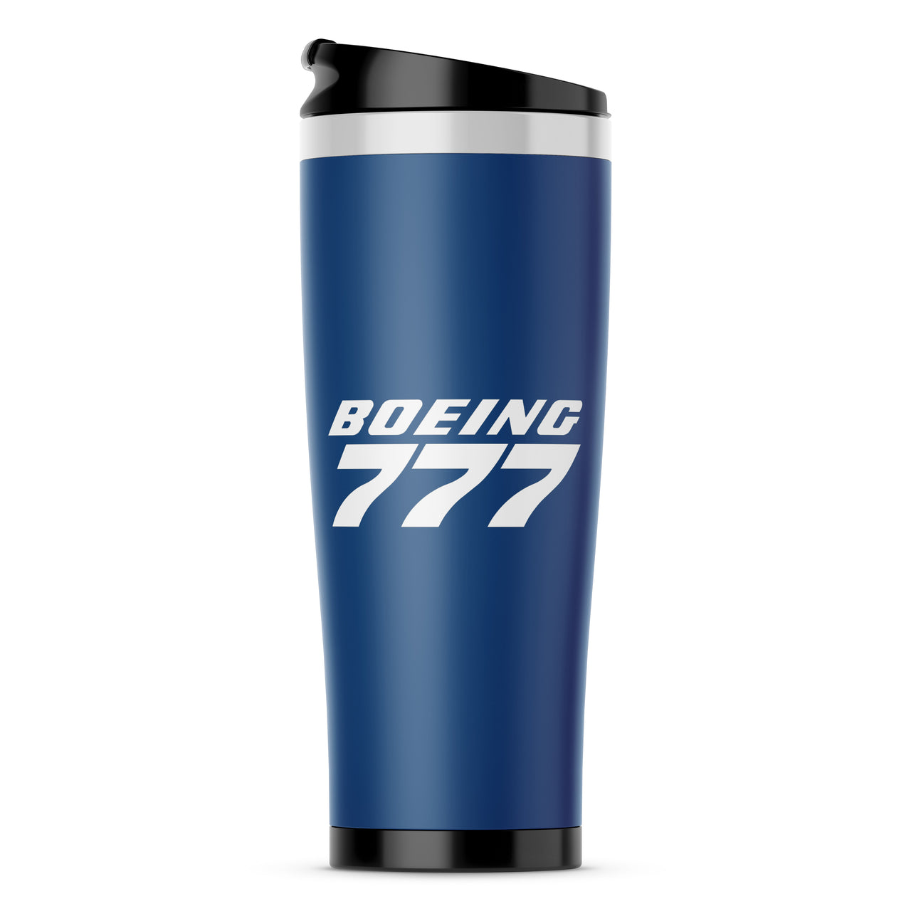 Boeing 777 & Text Designed Travel Mugs