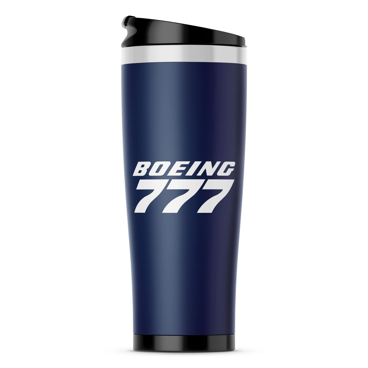 Boeing 777 & Text Designed Travel Mugs