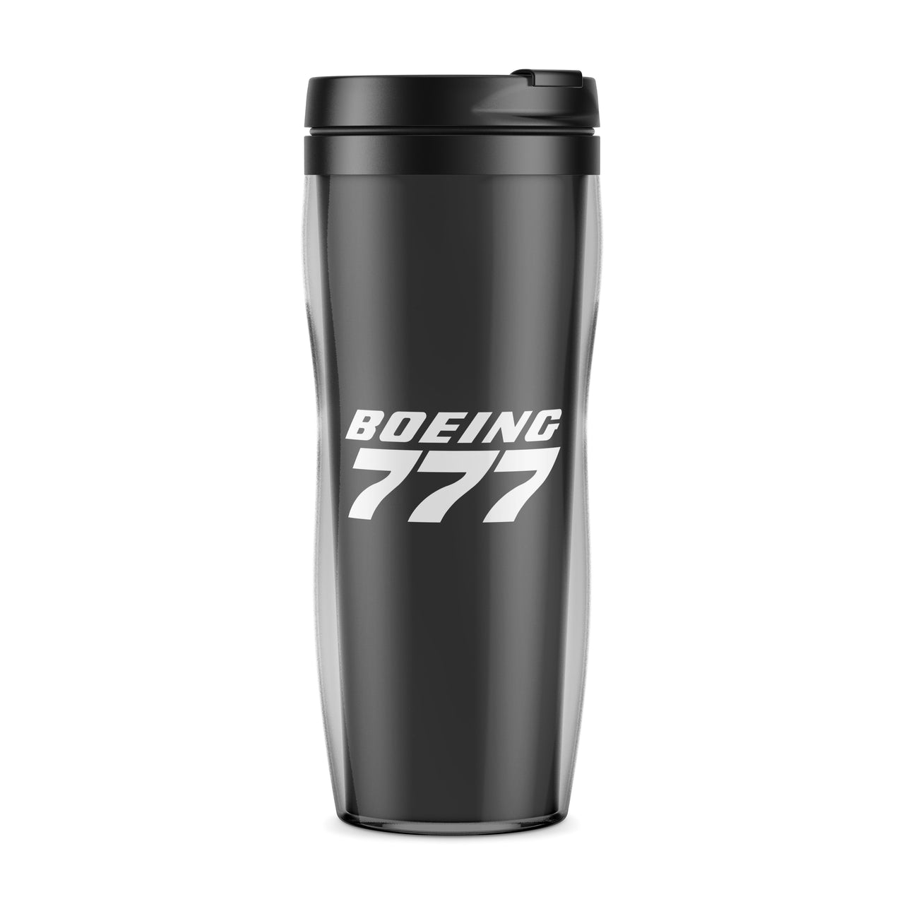 Boeing 777 & Text Designed Travel Mugs