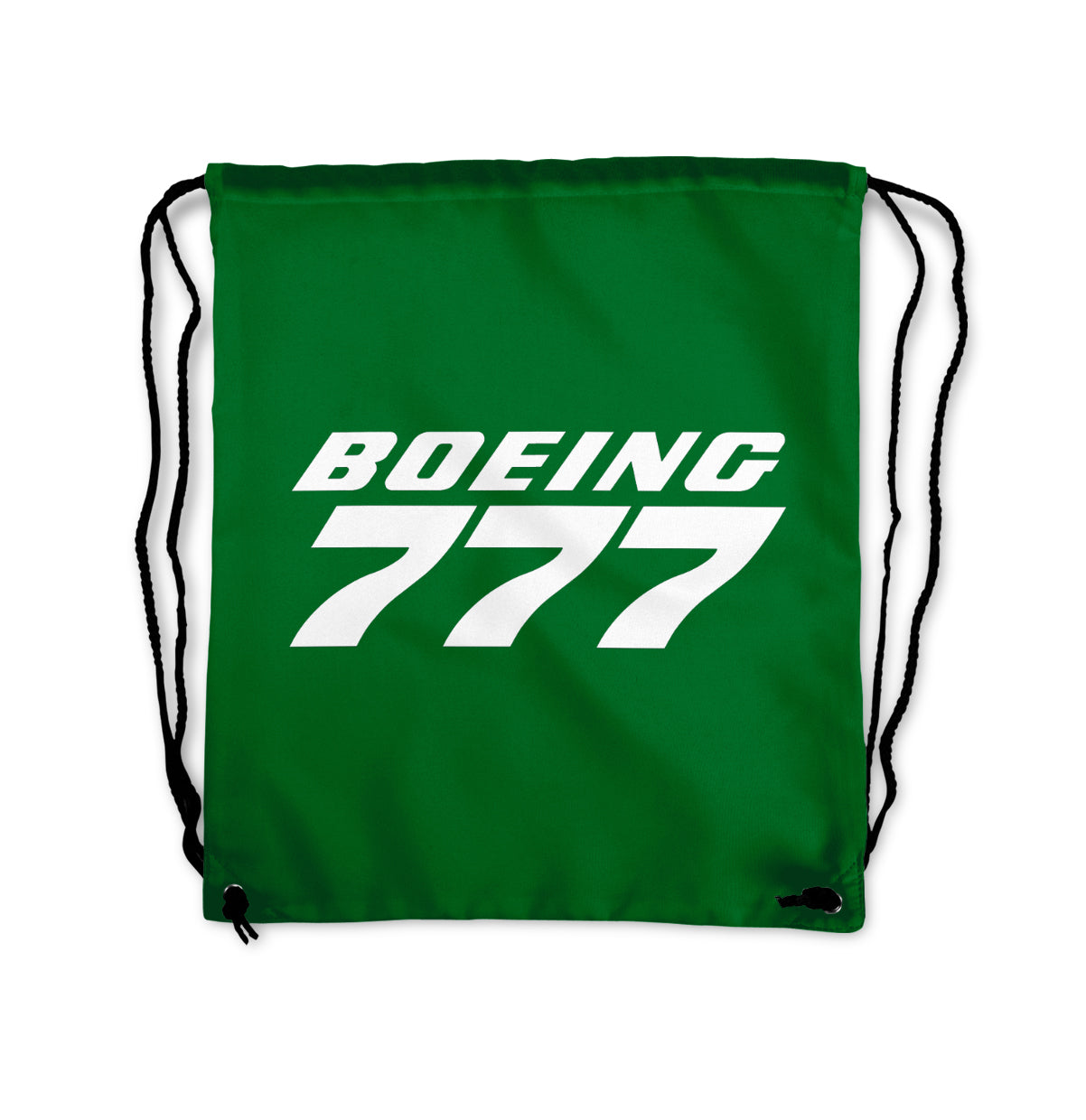 Boeing 777 & Text Designed Drawstring Bags