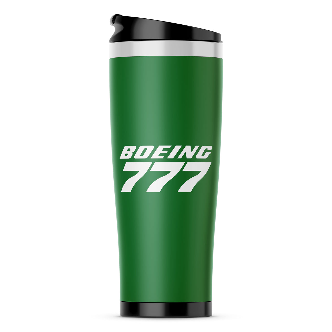 Boeing 777 & Text Designed Travel Mugs