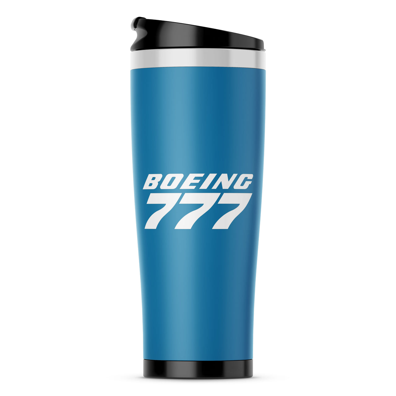 Boeing 777 & Text Designed Travel Mugs