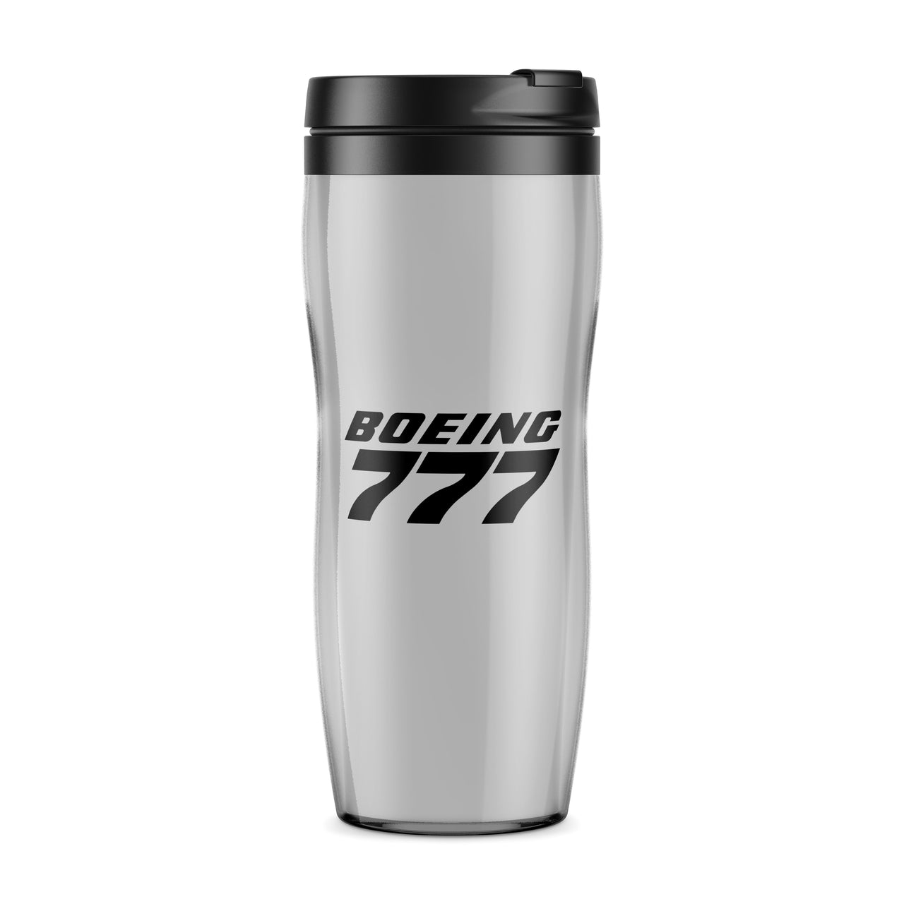 Boeing 777 & Text Designed Travel Mugs