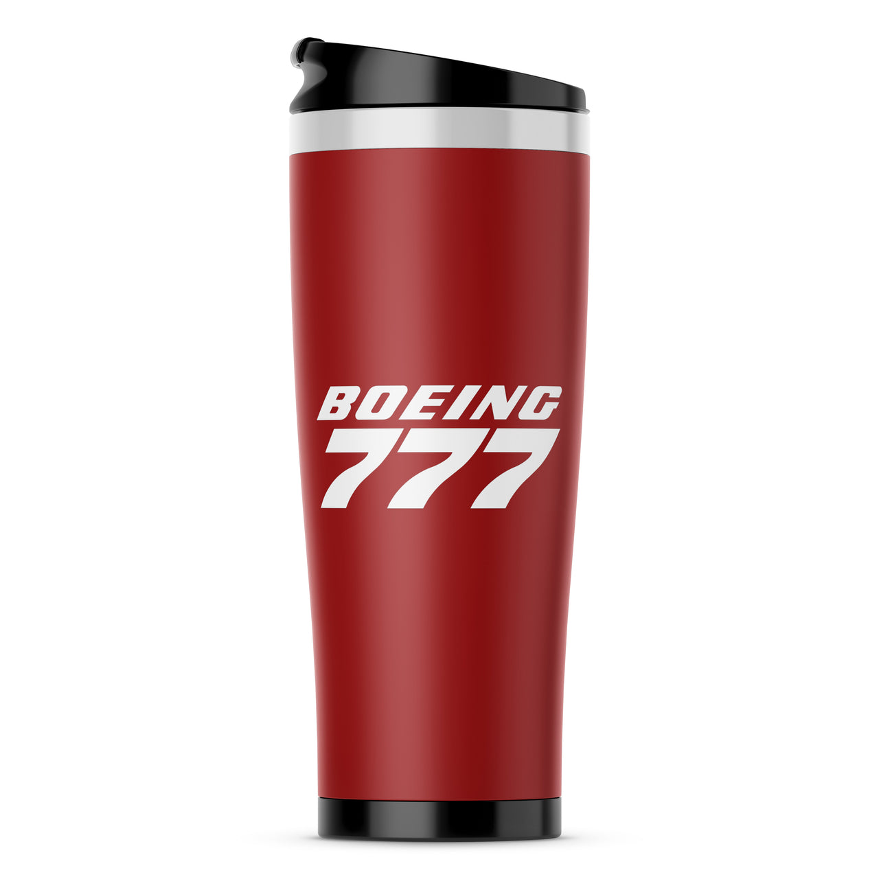 Boeing 777 & Text Designed Travel Mugs