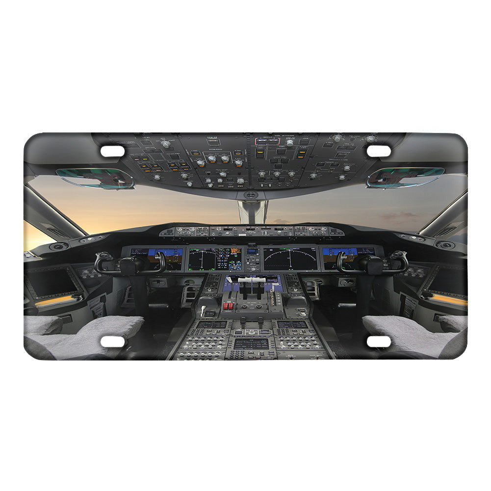 Boeing 787 Cockpit Designed Metal (License) Plates