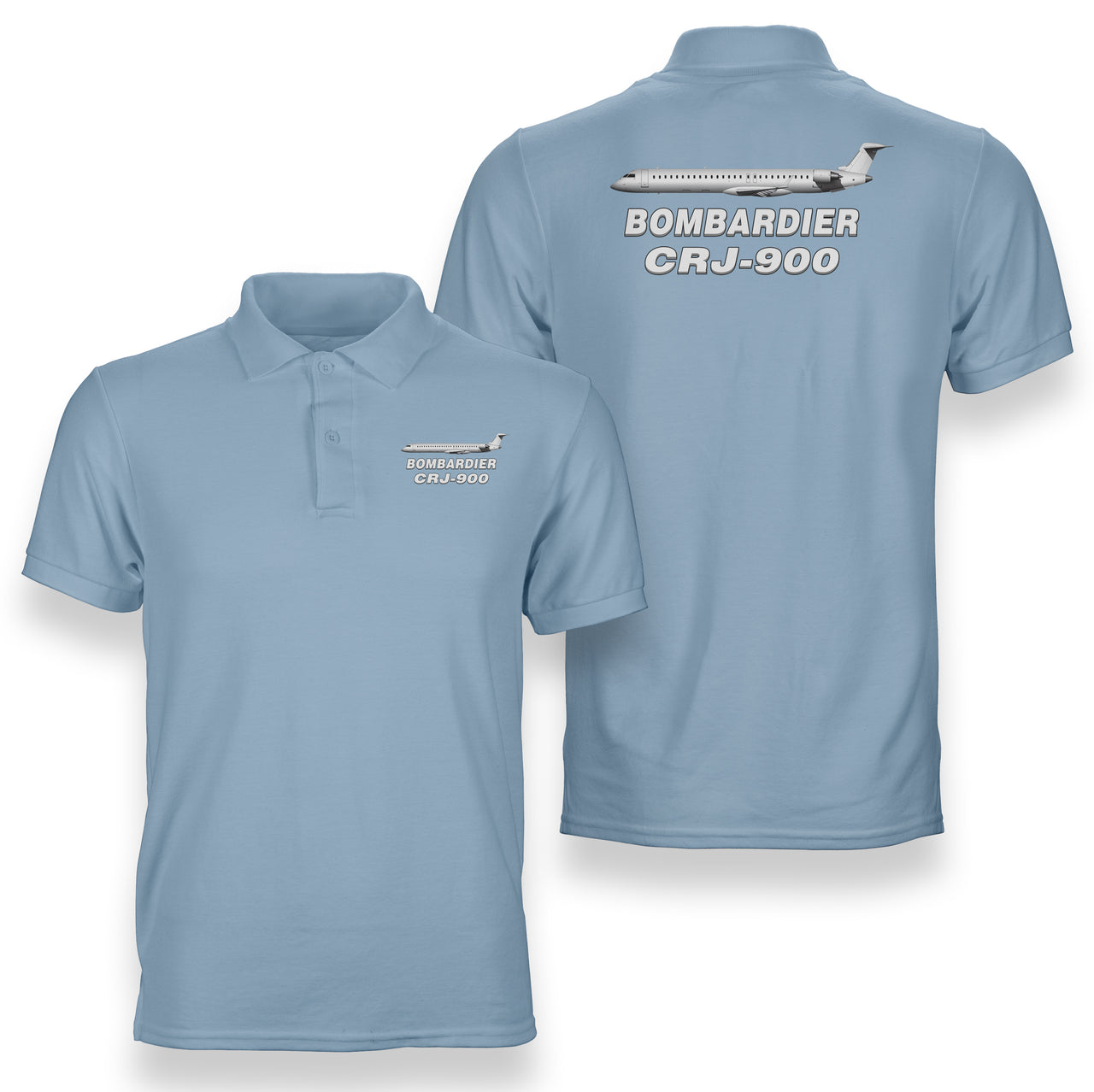 The Bombardier CRJ-900 Designed Double Side Polo T-Shirts