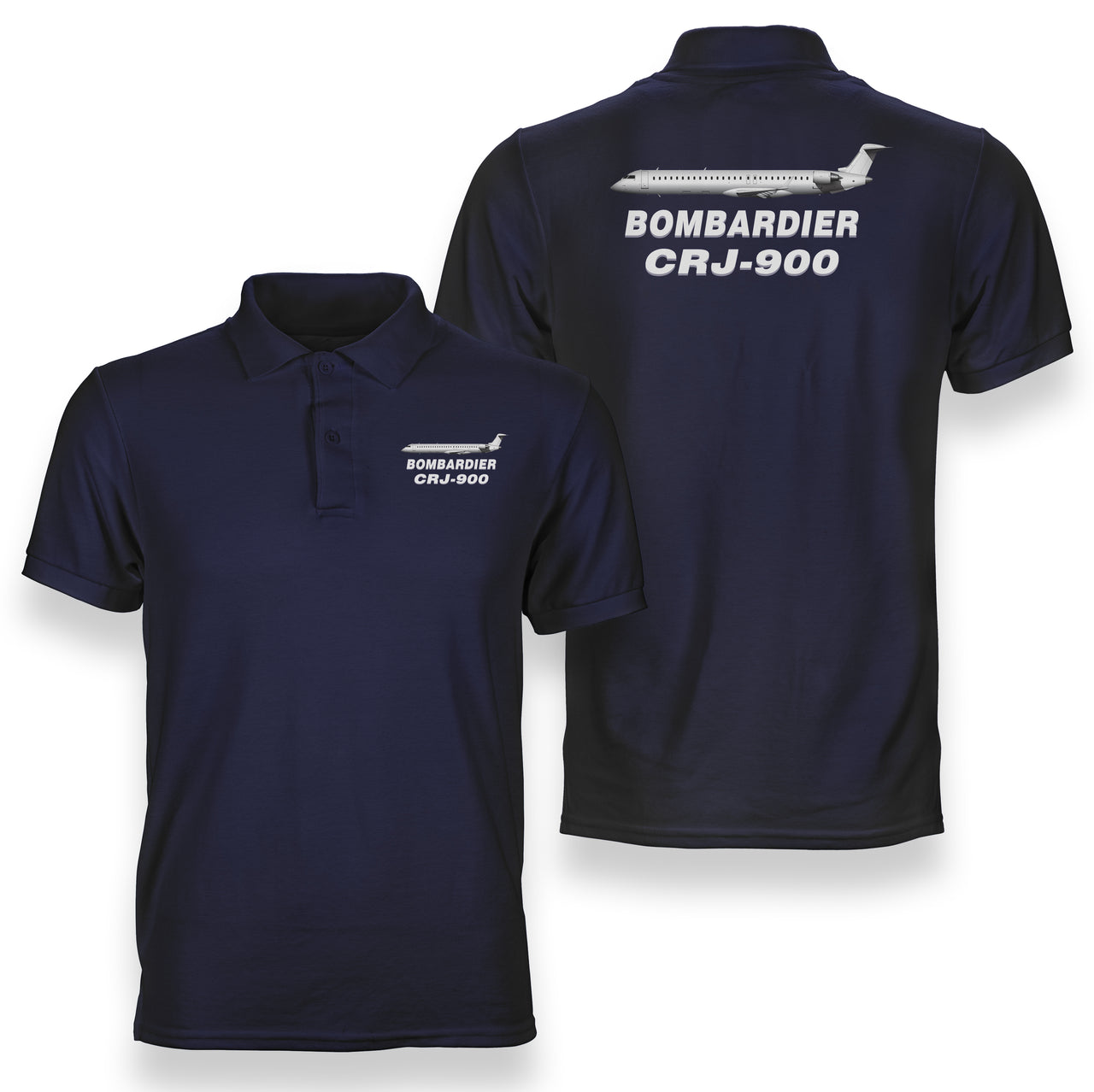 The Bombardier CRJ-900 Designed Double Side Polo T-Shirts