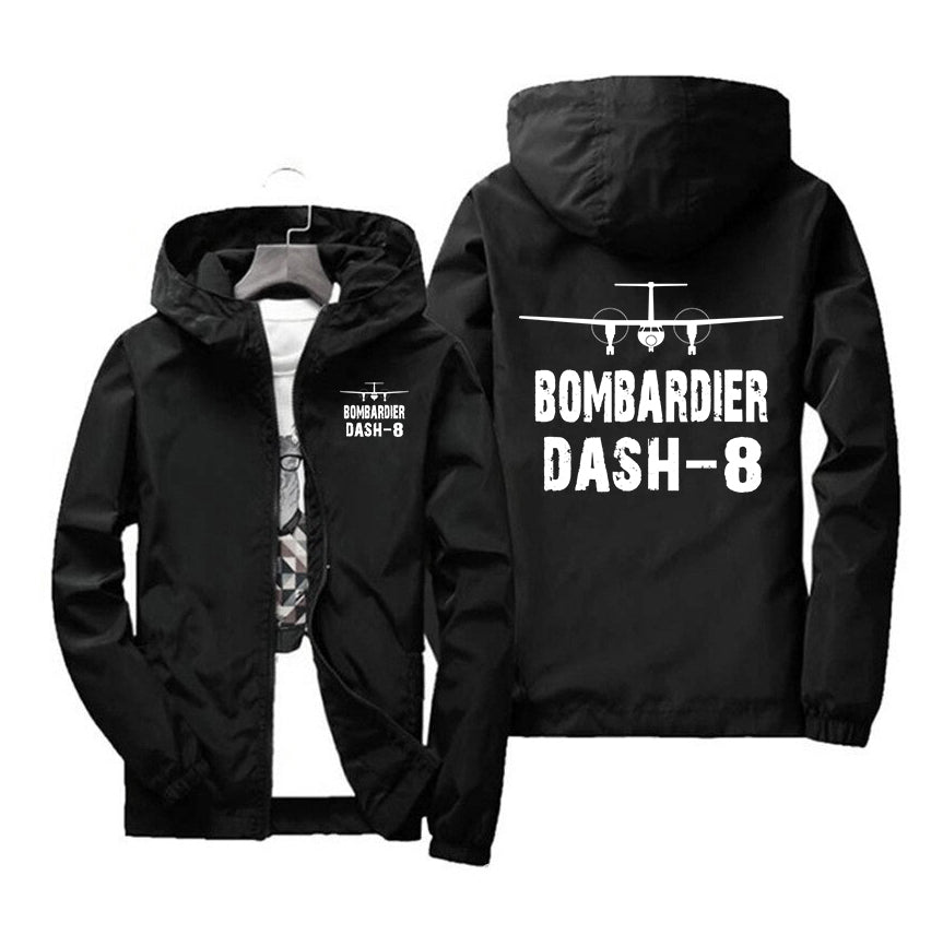 Bombardier Dash-8 & Plane Designed Windbreaker Jackets