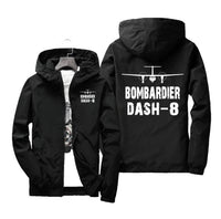 Thumbnail for Bombardier Dash-8 & Plane Designed Windbreaker Jackets