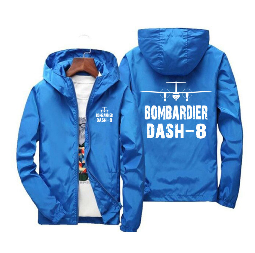 Bombardier Dash-8 & Plane Designed Windbreaker Jackets