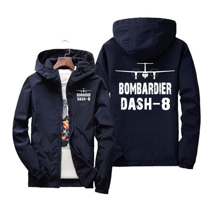 Bombardier Dash-8 & Plane Designed Windbreaker Jackets