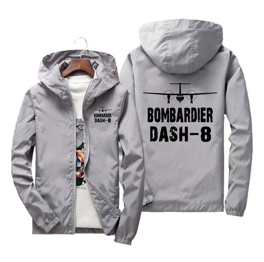 Bombardier Dash-8 & Plane Designed Windbreaker Jackets